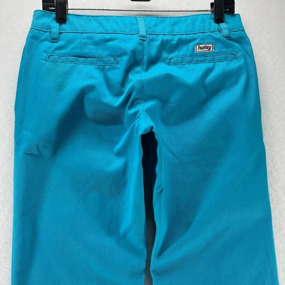 Hurley Pants Youth Size 5 Low Rise Full Length Straight Leg Twill Cotton Blue - Picture 5 of 12